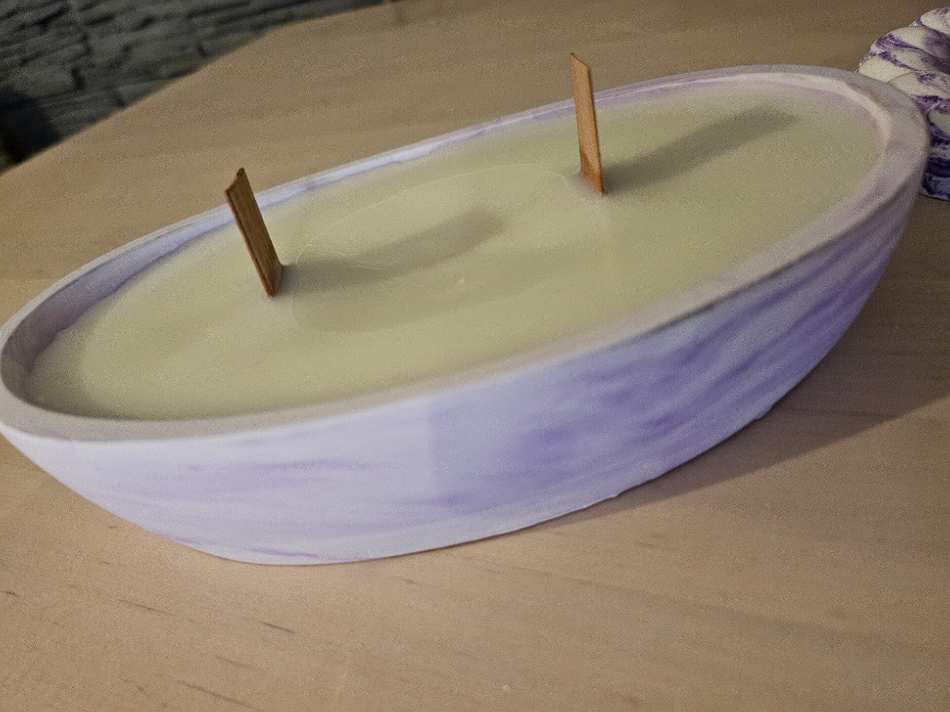 Boat Candle Jar Gypsum