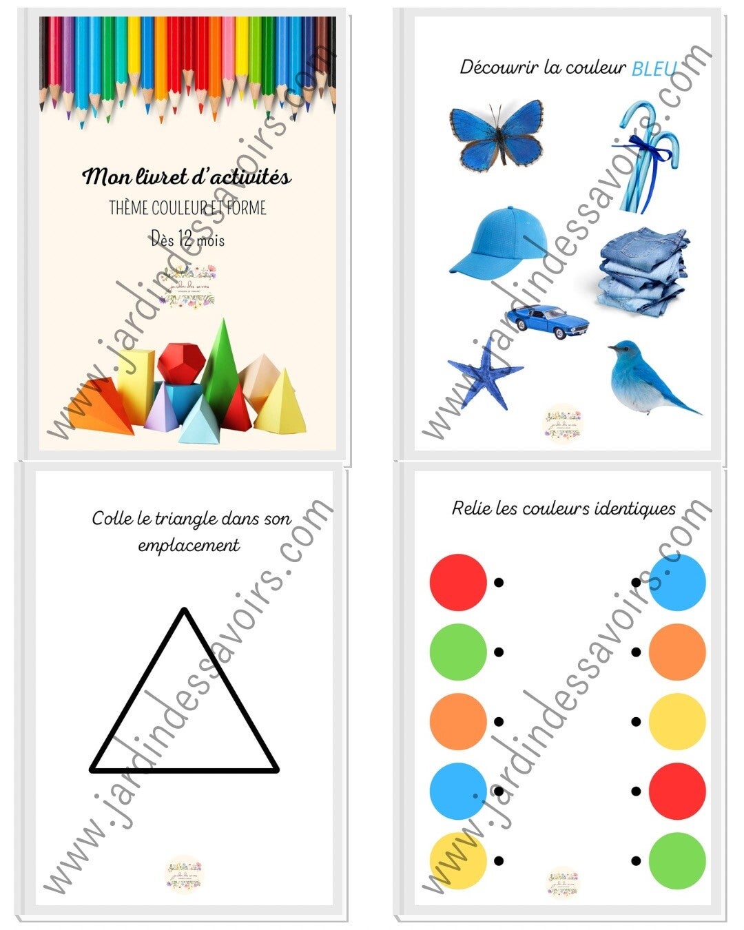 Mon livret d’activités - Thème couleur et forme dès 1 an