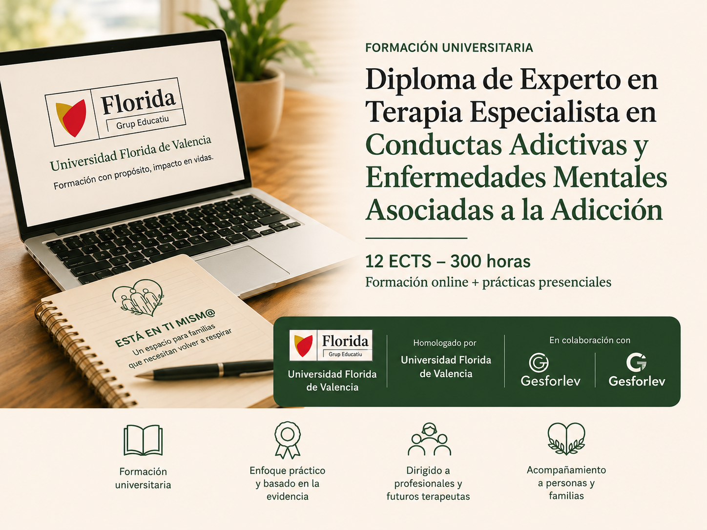Diploma terapeuta especialista en conductas adictivas y enfermedades mentales asociadas a la adicción