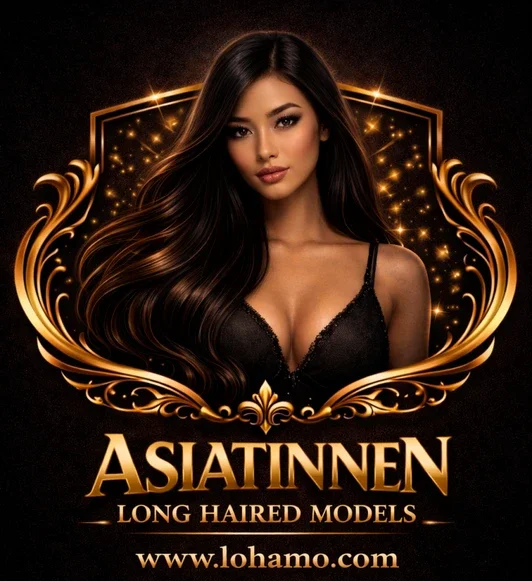 Asiatinnen mit langen Haaren – stilvolles asiatisches Model im eleganten Design, Lohamo Kategorie Banner