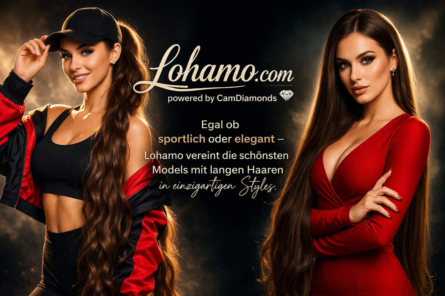 Lange Haare Models sportlich und elegant – Premium Frauen entdecken auf Lohamo.com powered by CamDiamonds mit einzigartigem Look und Ausstrahlung