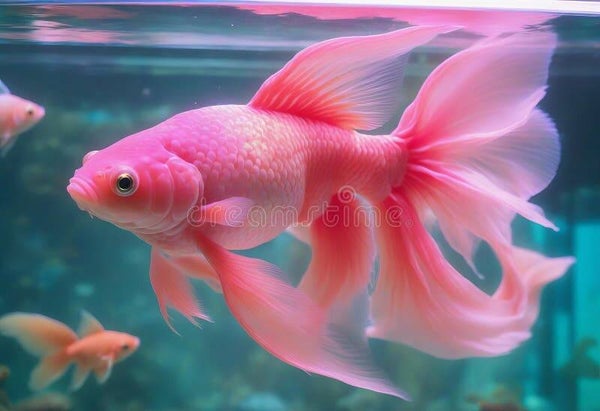 Live verhaal roze goudvis