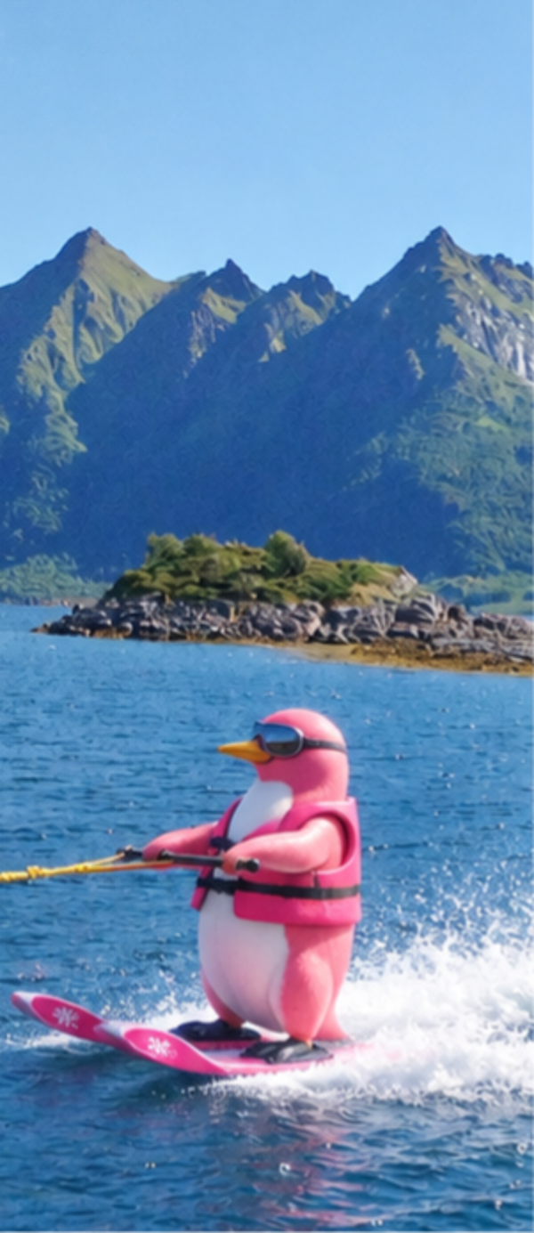 Live verhaal roze pinguïn
