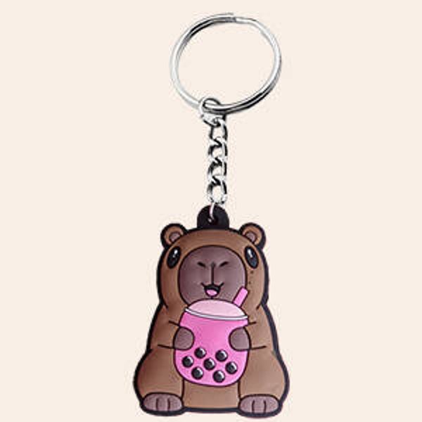 Capybara Sleutelhanger bubbletea