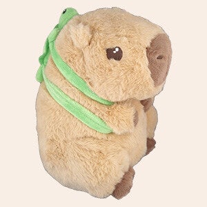 Knufffel capybara met schildpad rugzakje