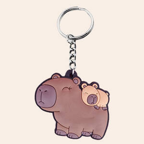 Capybara sleutelhanger met kleine