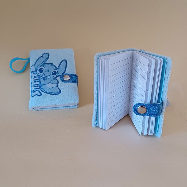 Stitch notieboekje blauw