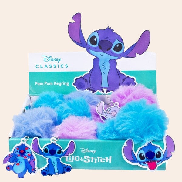 Stitch pompon sleutelhanger