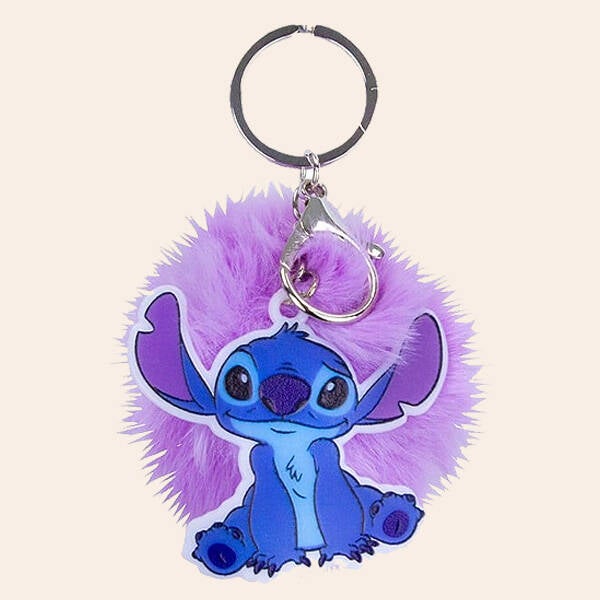 Stitch pompon sleutelhanger