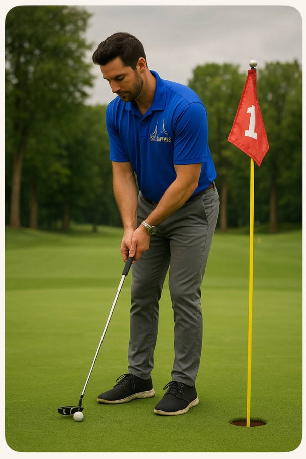 Men's golf shirts, available