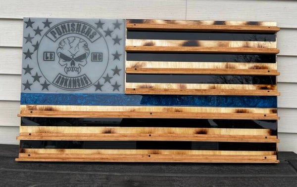 Large Punisher Flag Challenge Coin Display