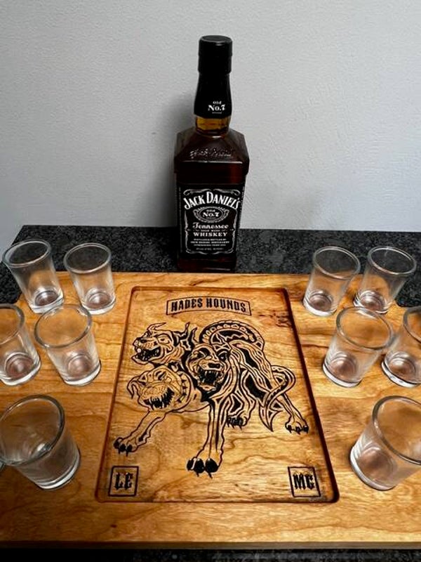 Hades Hound Shot Tray with Glasses
