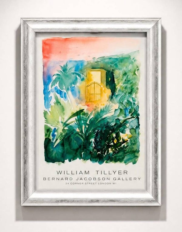 Reproduction Aquarelle William Tillyer Encadrée | Jardin Mystérieux | L'Encadrement Martin