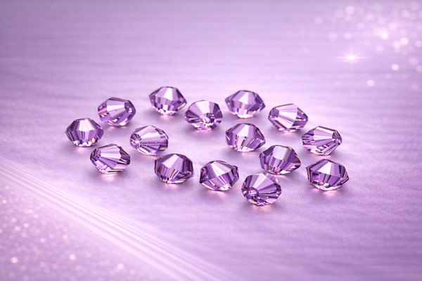 Perles toupie cristal 4 mm Violet intense – lot de 20