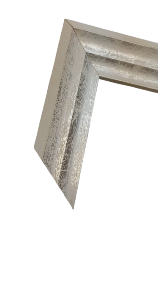 baguette contemporaine blanc argente