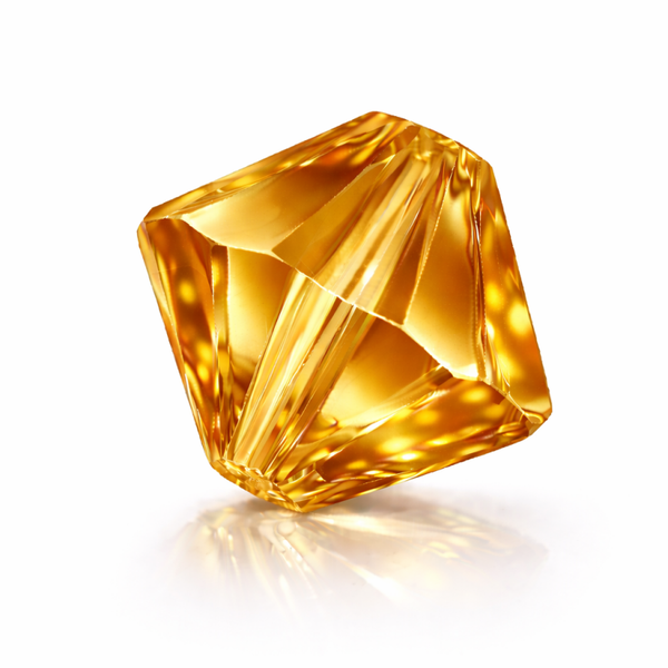 Perles toupie cristal 4 mm Topaz jaune doré lumineux – lot de 20