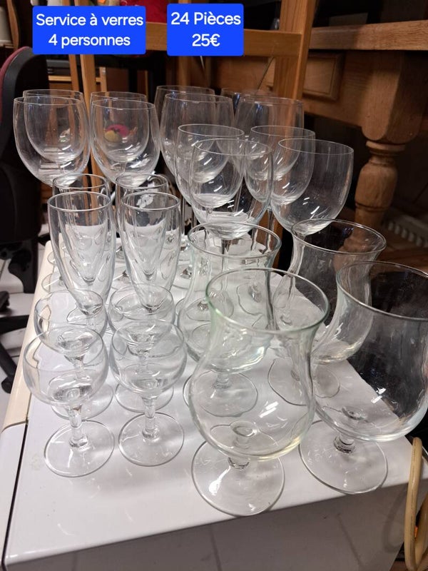 Service à verres 4 personnes / 24 Pièces