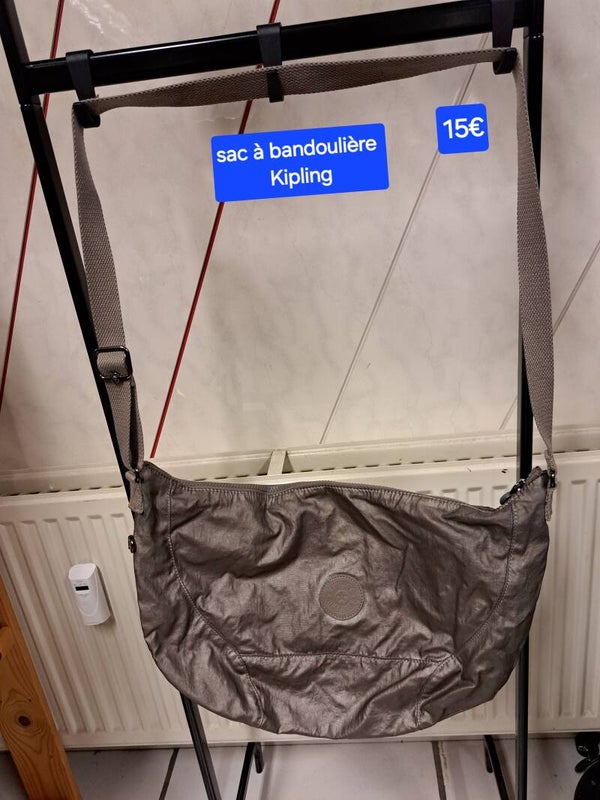 Sac à bandoulière Kipling gris foncé