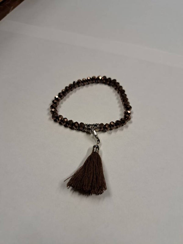 Bracelet perles café