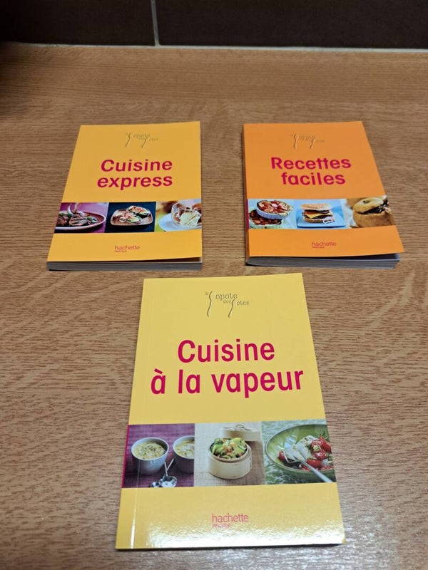 Lot de 3 livres - recettes minute hachette