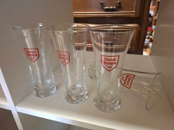 Lot de 4 verres à bière "vieux temps"