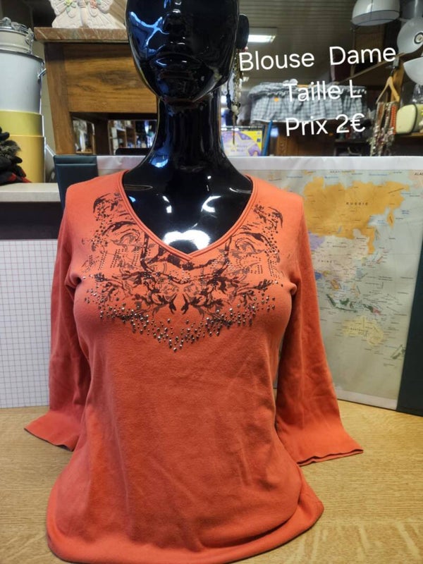 Blouse dame orange Taille L