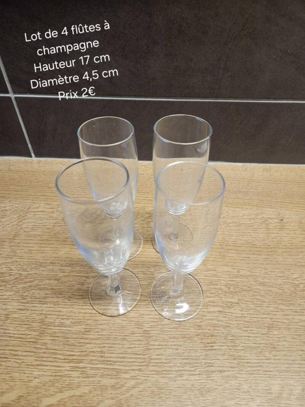 Lot de 4 flûtes à champagne