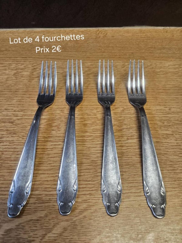Lot de 4 fourchettes en acier Inoxydable
