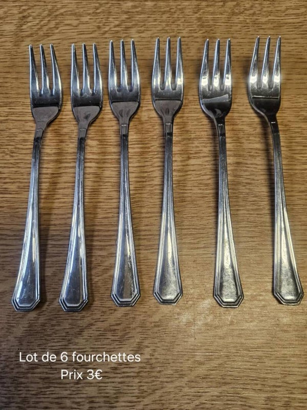 Lot de 6 fourchettes en acier inoxydable