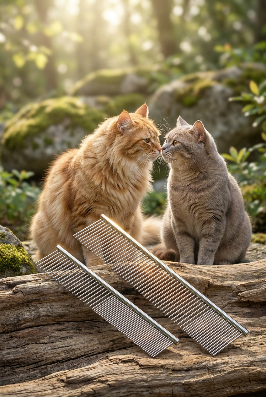 Metalen kam grof  voor katten