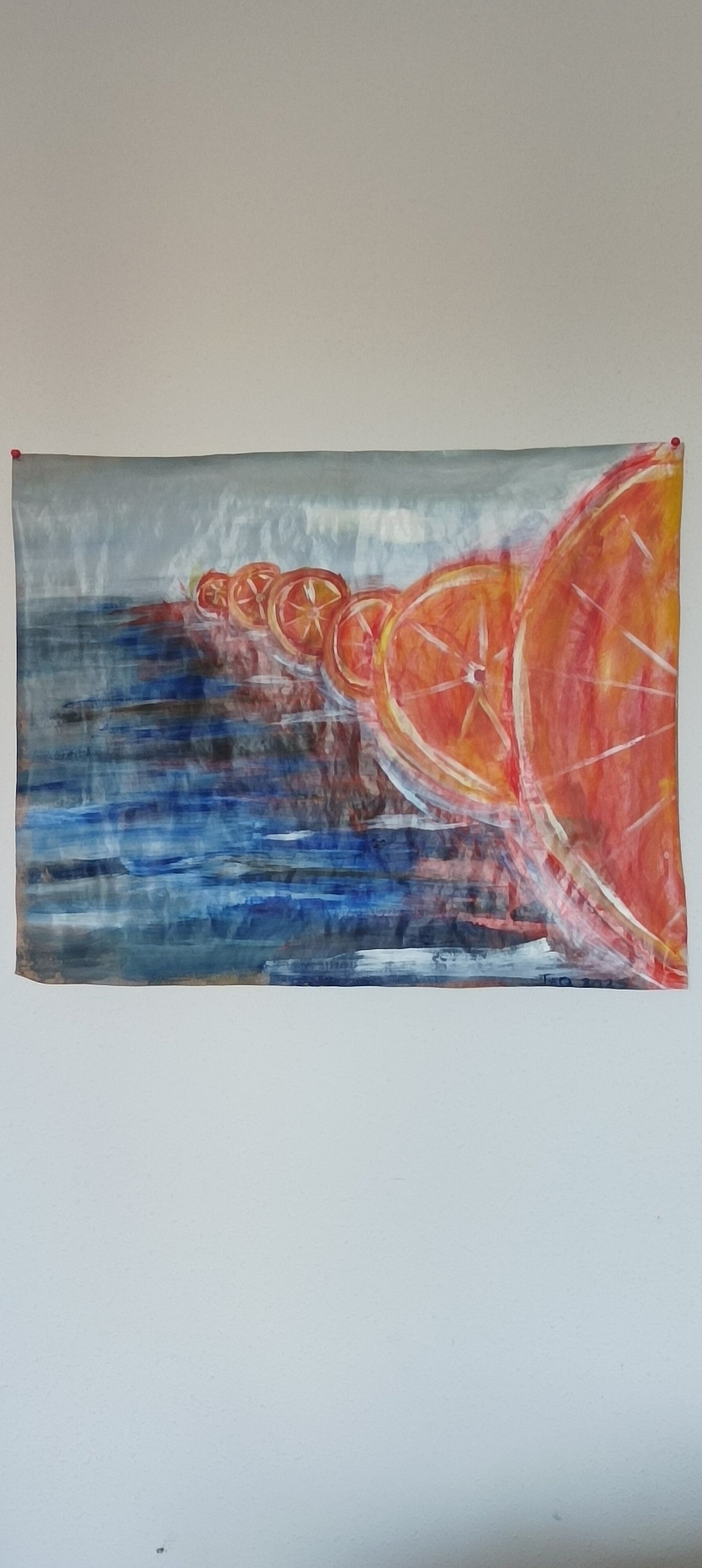 Ricochet d'une orange