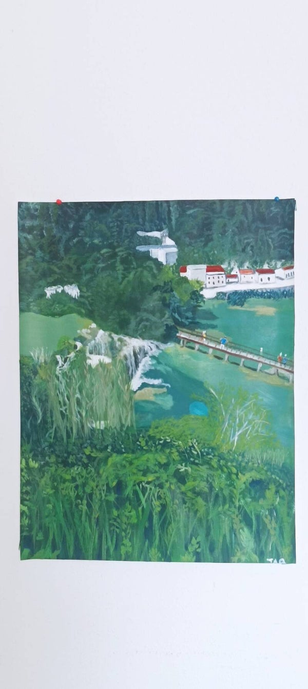 Vue sur les cascades ( paysage croate)