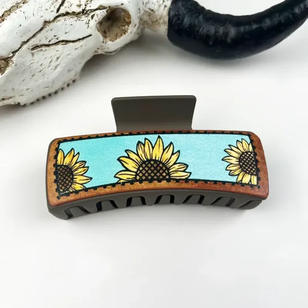 Haarclip zonnebloem