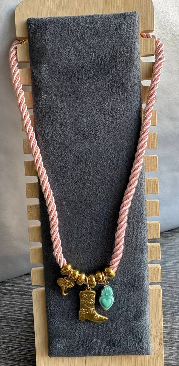 koord ketting met bedels