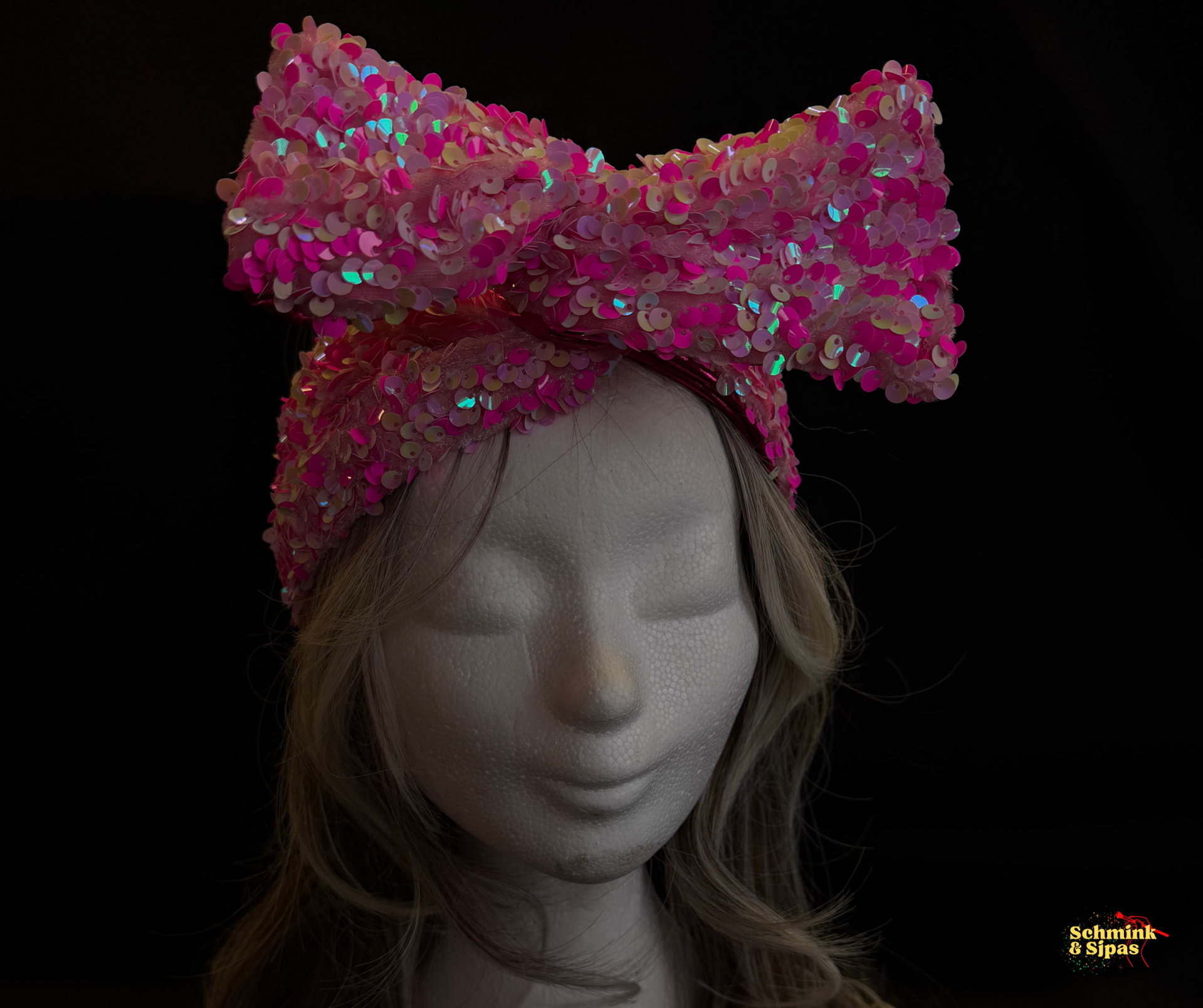 Glitter hair wrap roze tinten met pailletten