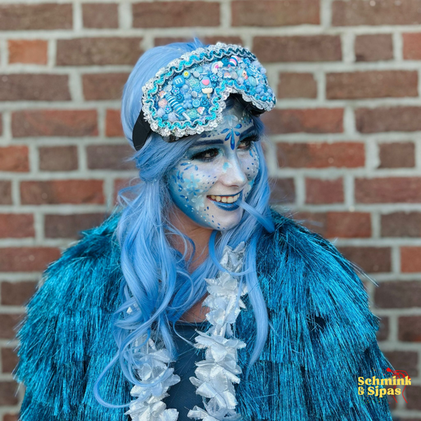 Ski bril blauw zilver