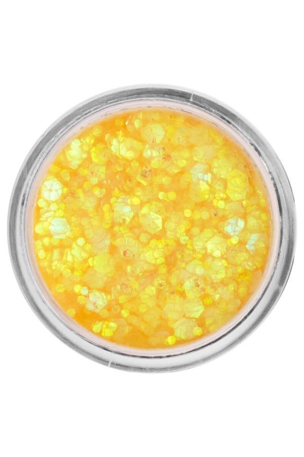 PXP pressed chunky glitter cream honey yellow chameleon