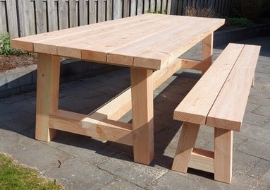 Boomstam salontafel met transparant stalen u poten.