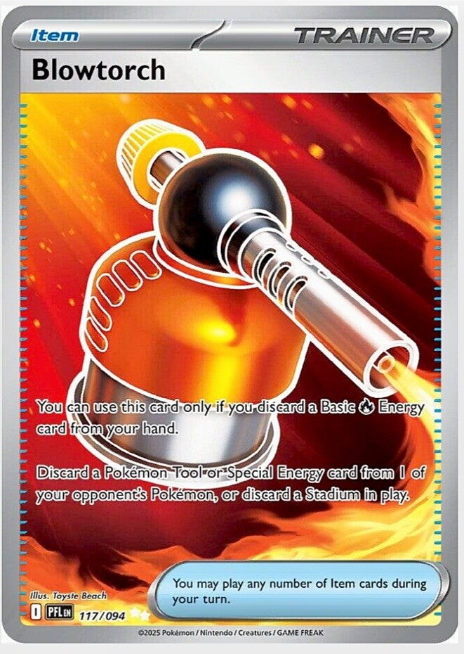 Phantasmal flames Blowtorch Trainer card Freshly pulled 117/94 Ultra rare
