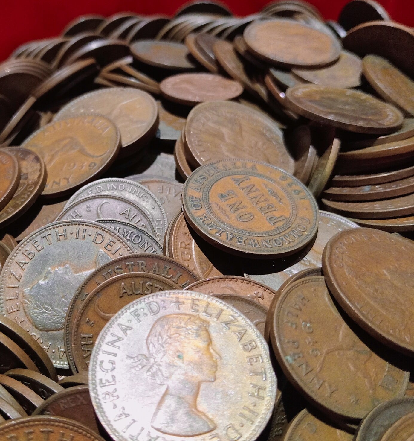 5.259 Kgs of Australian Pennies All Monarchs