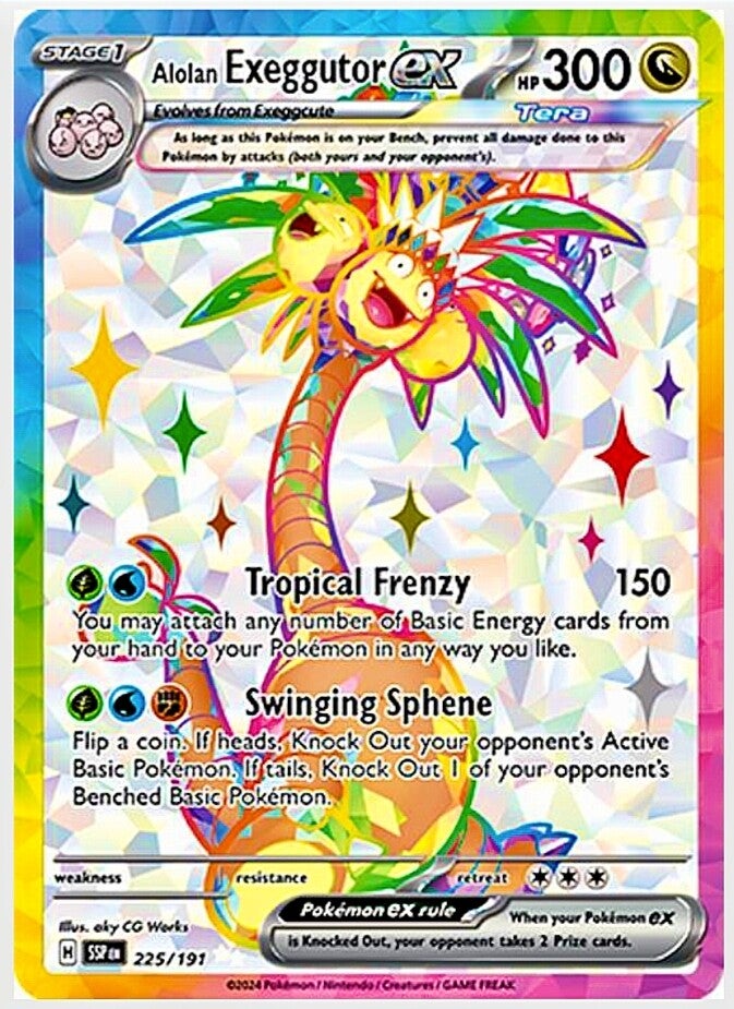 0225 Alolan Exeggutor ex Ultra Rare Surging Sparks