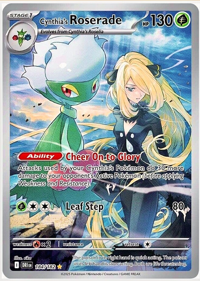 Cynthias Roserade 184/182 illustration Rare NM