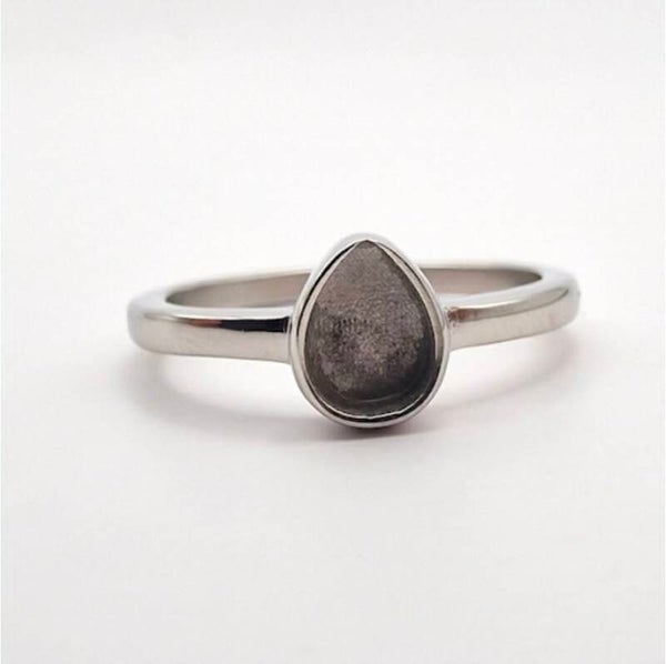 stainless steel pear ring