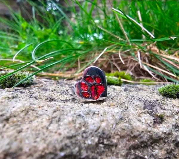 Stainless steel paw charm