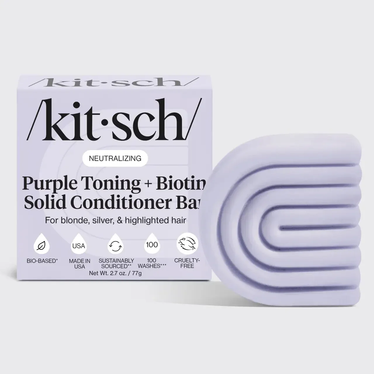 Paarse Toning conditioner Bar  voor gekleurd en grijs haar