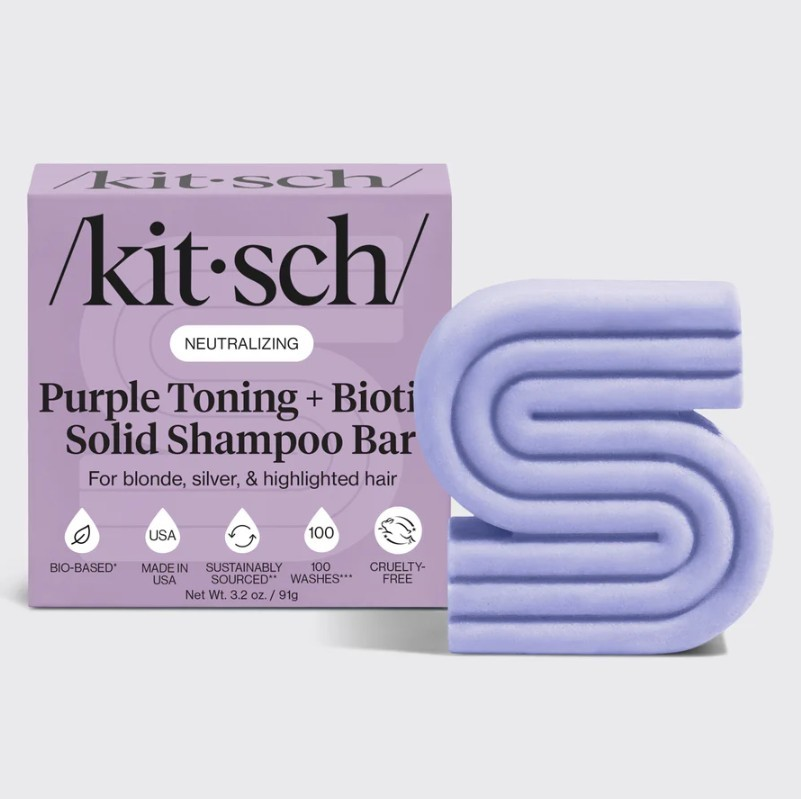 Paarse Toning Shampoo Bar voor gekleurd en grijs haar