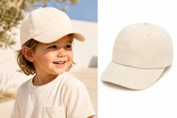 Baby Pet Crème – Verstelbare Baseball Cap voor Jongens en Meisjes - Maat 48 of 52