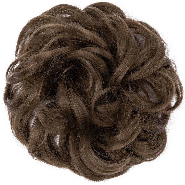 Vals Haar Scrunchie Bruin Effen – Haarextensie Scrunchie / Haarwokkel – Volume Knot & Staart