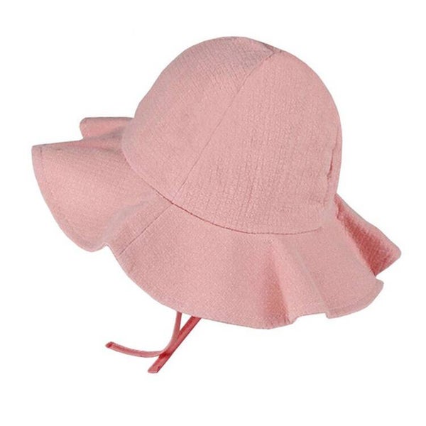 Zonnehoed groot roze effen meisje peuter (6-24 mnd) - Maat 48