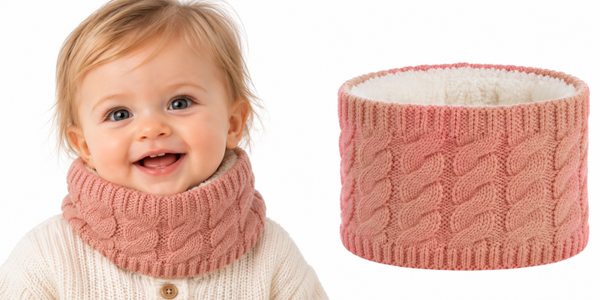 Baby Colsjaal met Fleece 0-1 jaar Roze